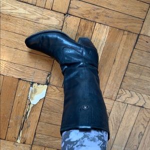 Frye High Rise Leather Cowgirl Boots!